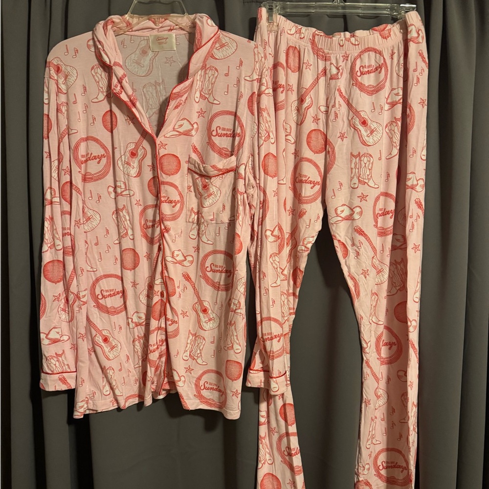 In My Sunday’s Disco Cowgirl Pajama Set - Long Sleeve Top & Pants